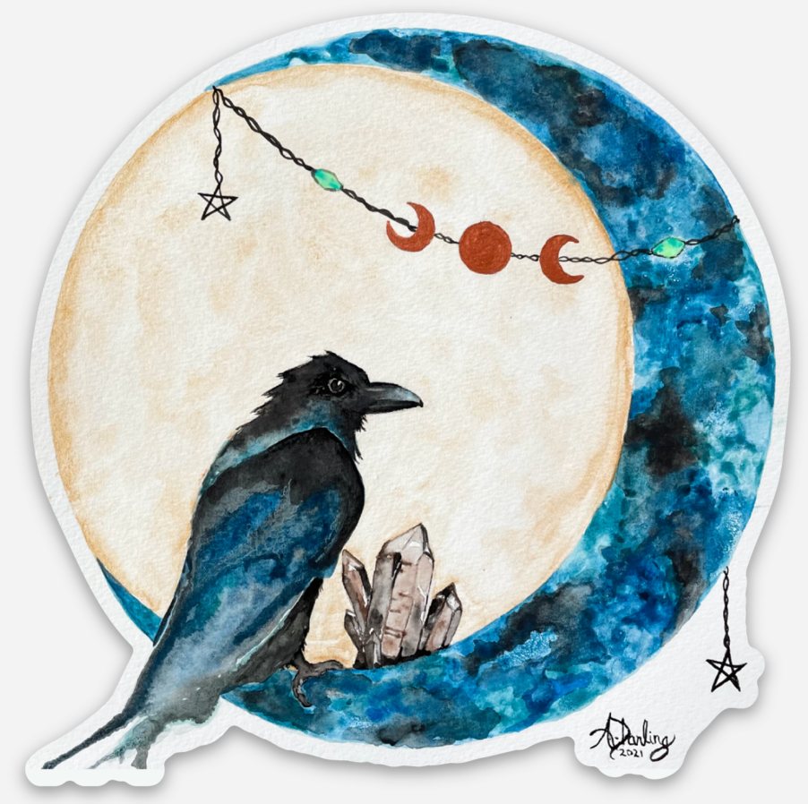 Lunar Raven Die-Cut