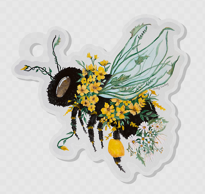 Bee Acrylic Keychain