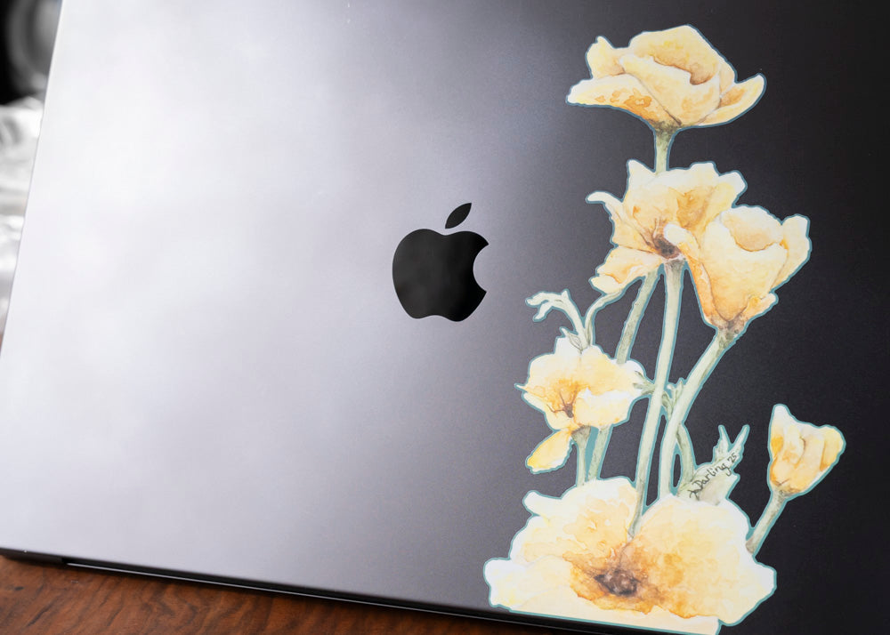 Poppies, Fine Art Sticker