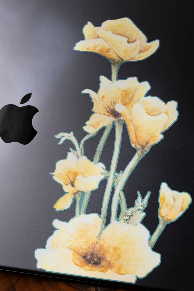 Poppies, Fine Art Sticker