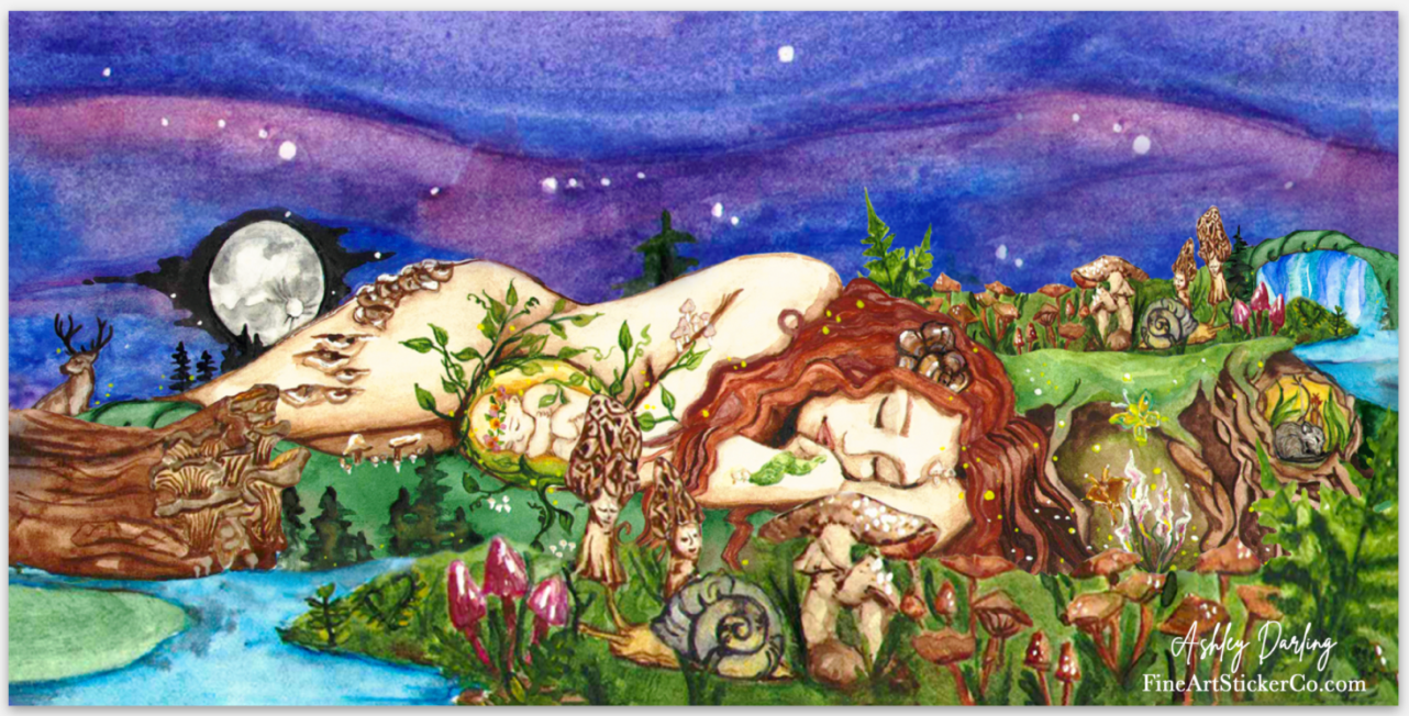 Nature Goddess 3.75" x 7.5"