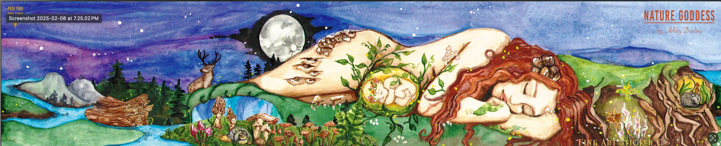 Nature Goddess, Fine Art Sticker