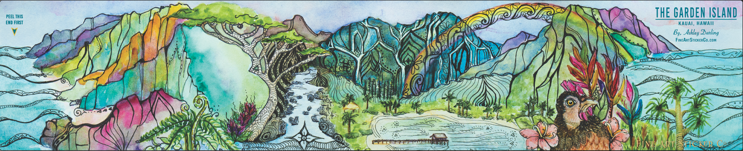 The Garden Island, Fine Art Sticker